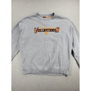 Tennessee Volunteers Womens Sweatshirt Sz L‎ Gray Embroidered Crew Neck Pullover